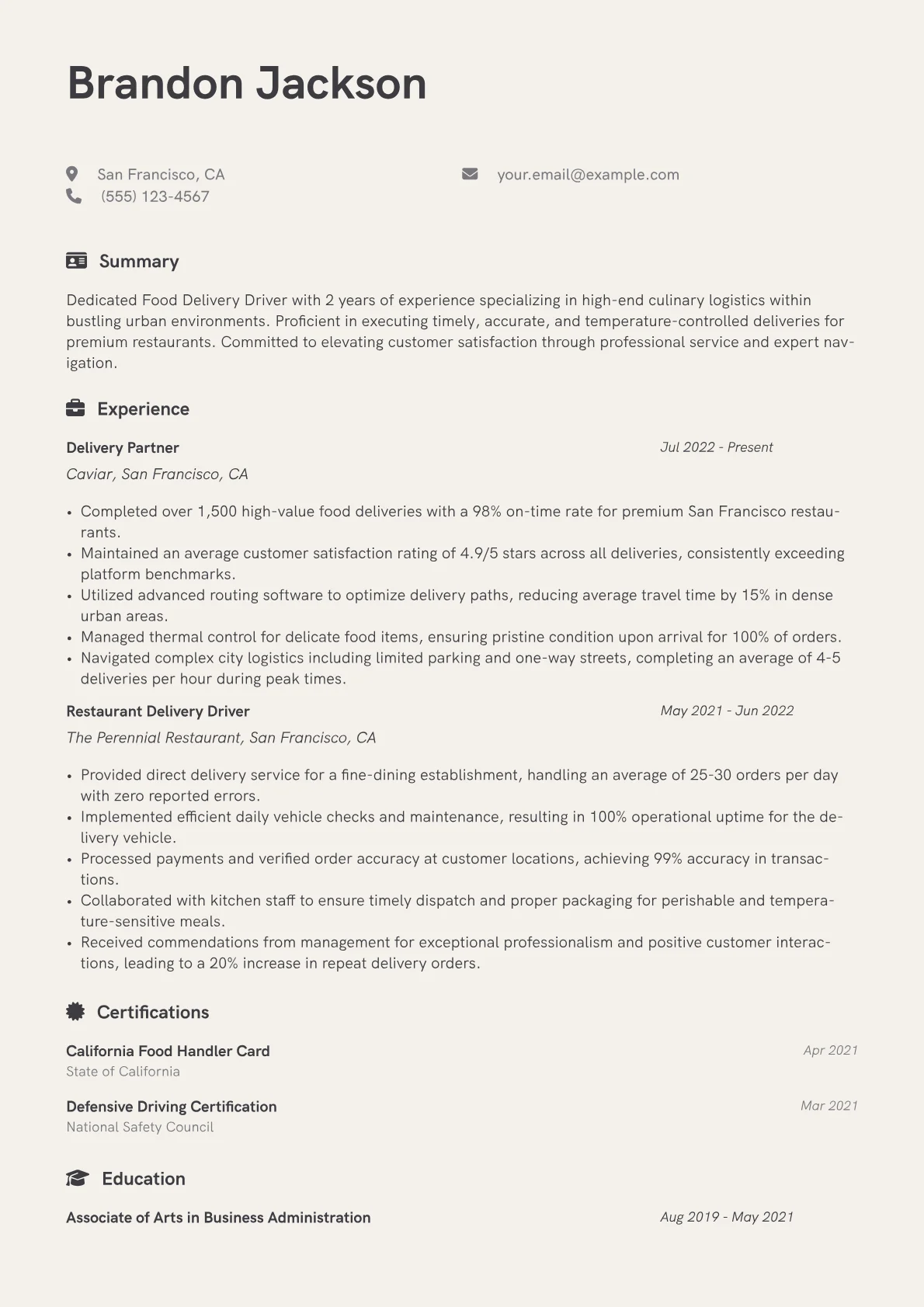 Food Delivery Driver version - Page 1