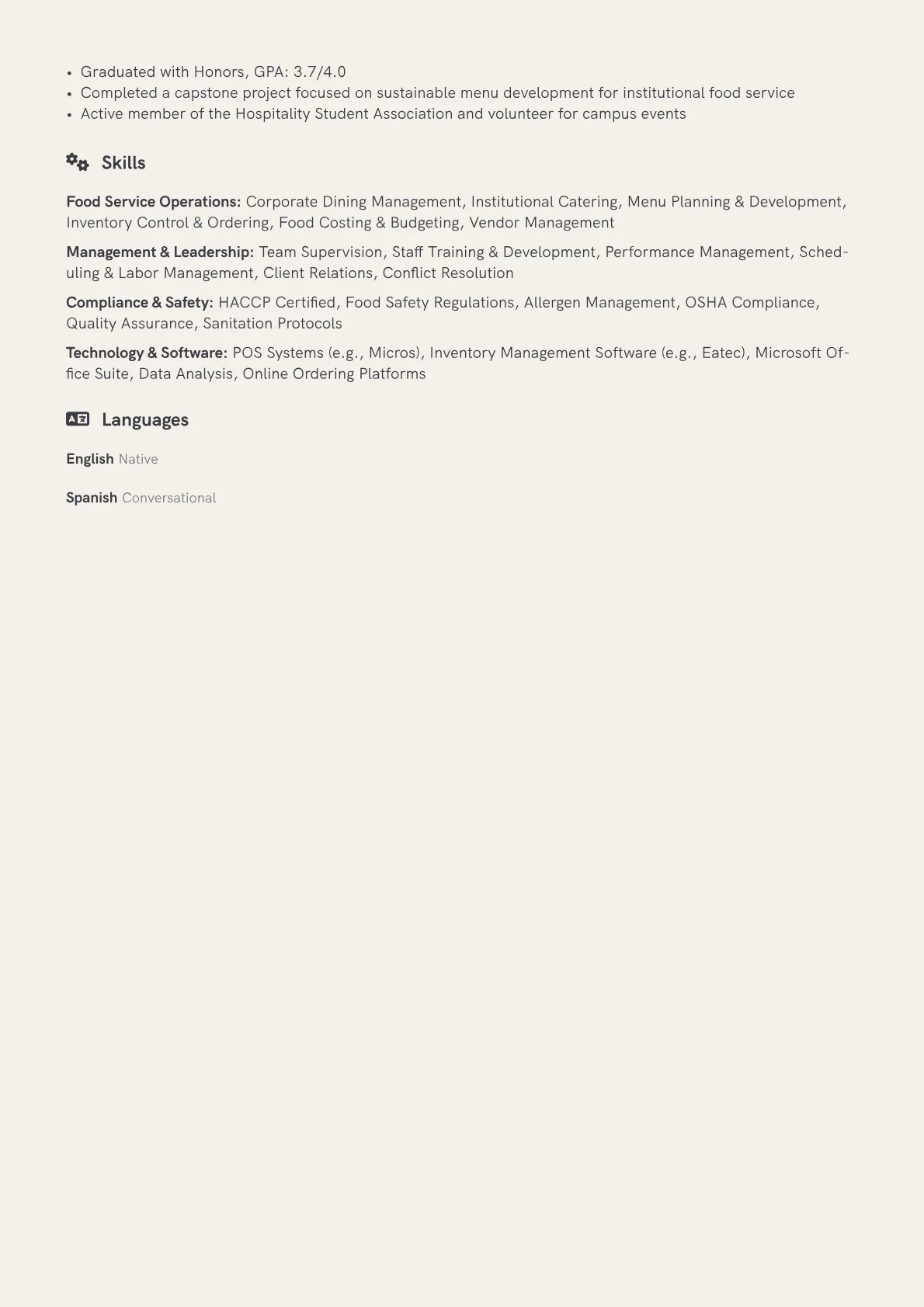 Food Service Manager version - Page 2