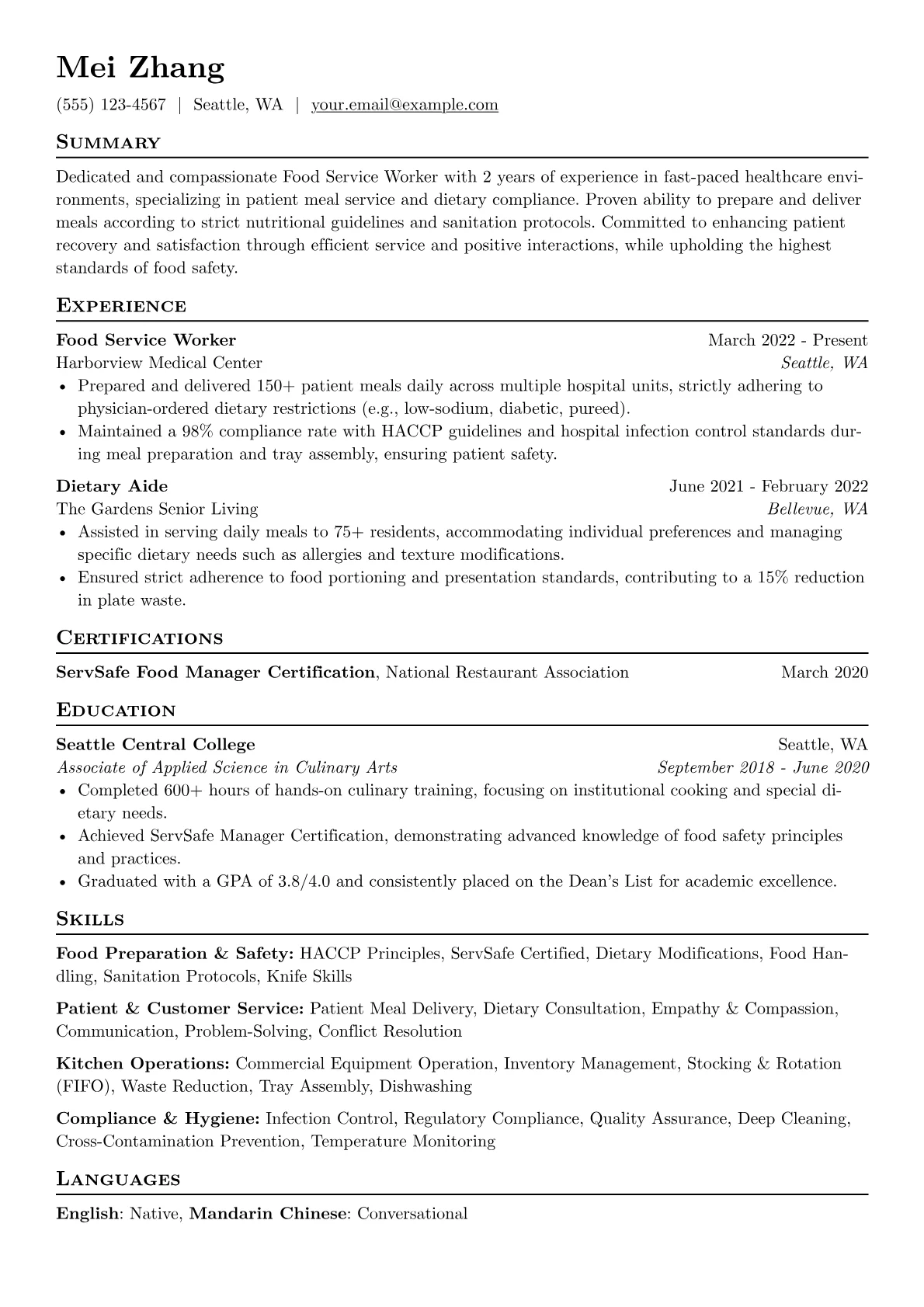 Healthcare Food version - Page 1