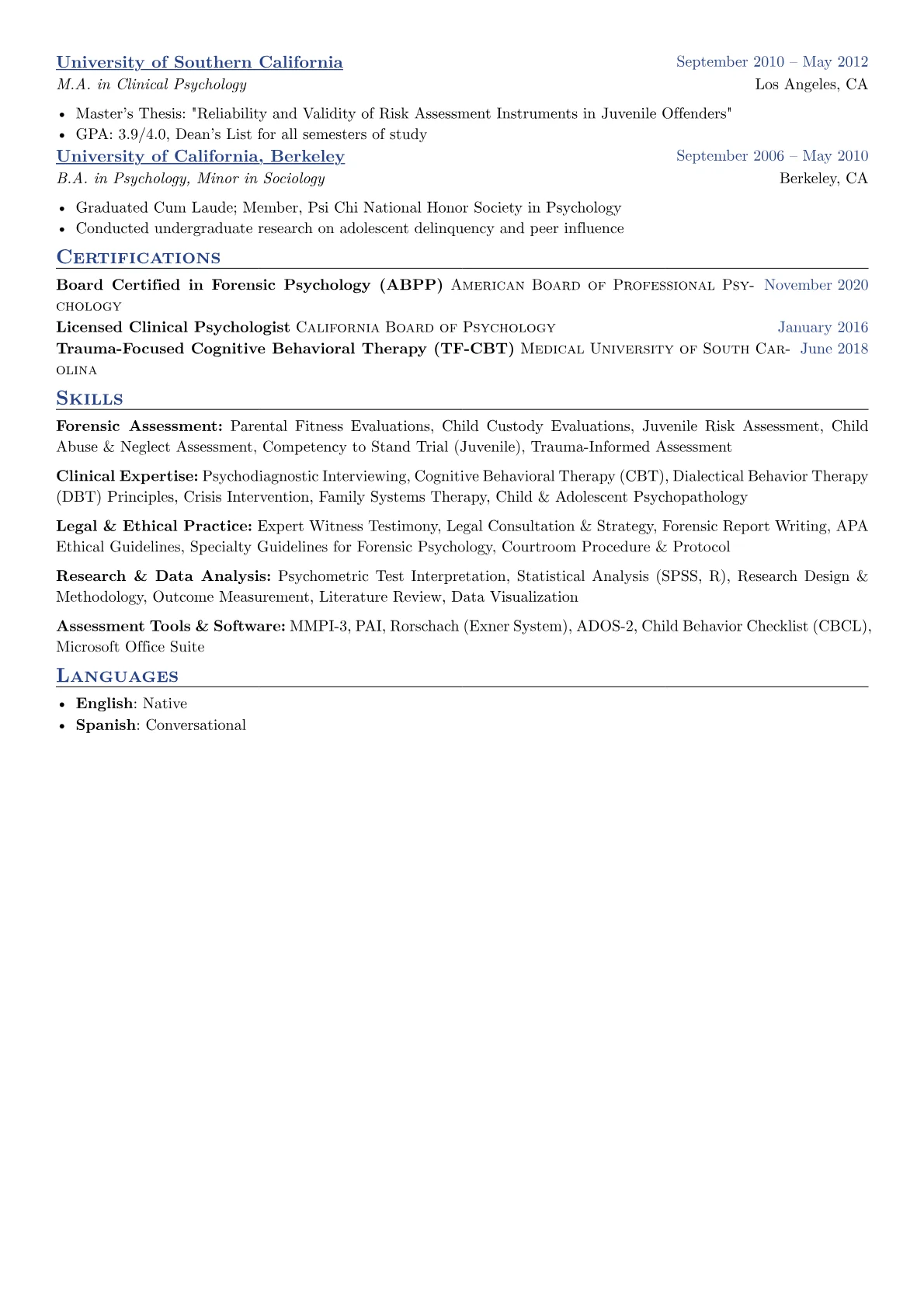 Forensic Psychologist version - Page 2