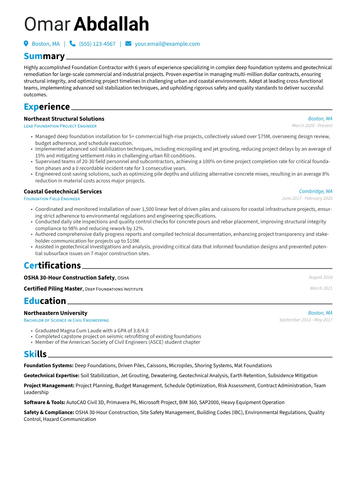 Foundation Contractor version - Page 1