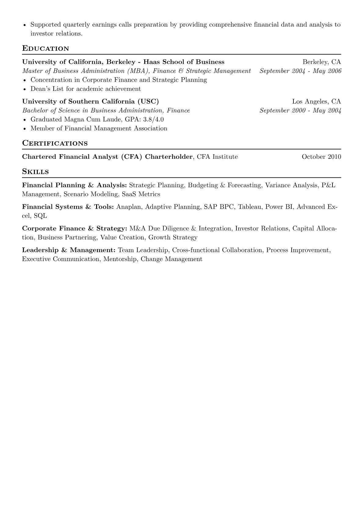 FP&A Director version - Page 2