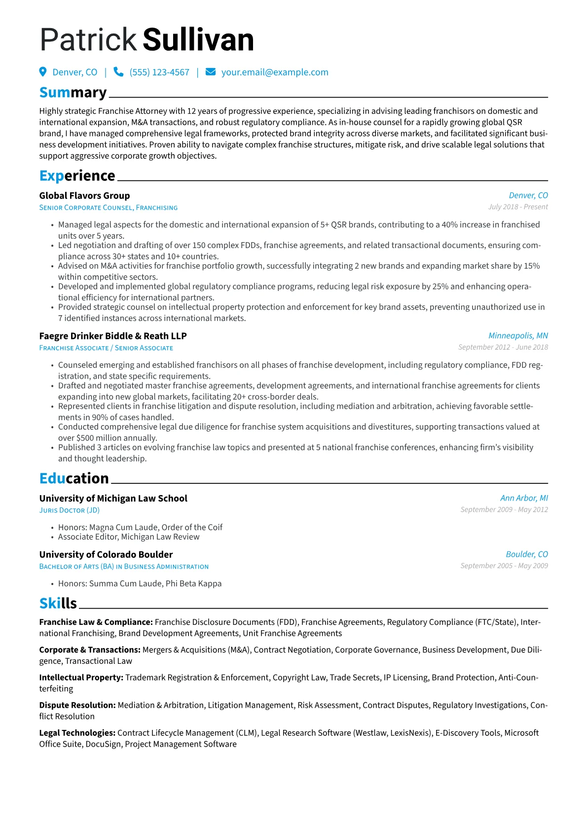 Franchise Law & Compliance version - Page 1