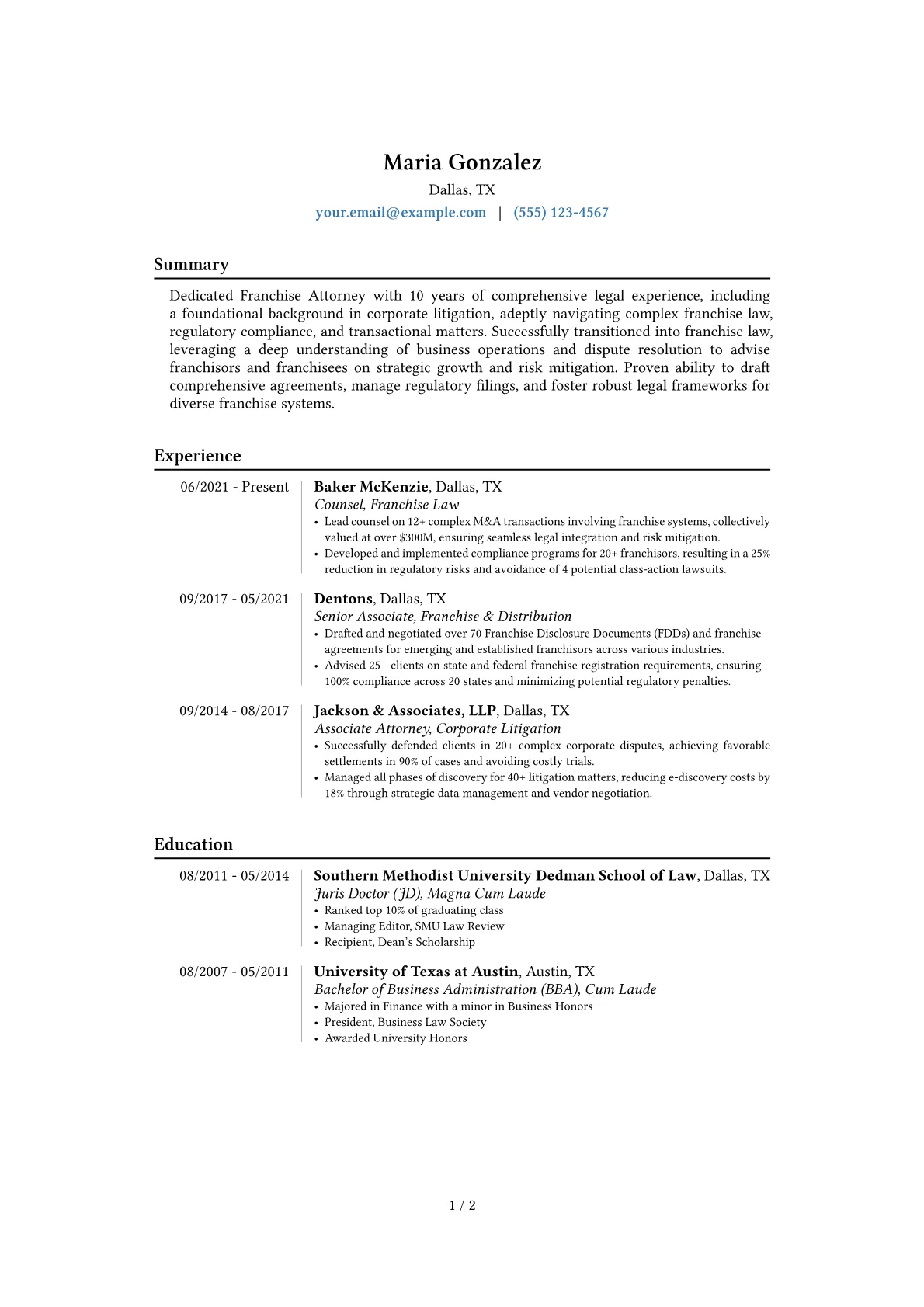Career changer version - Page 1