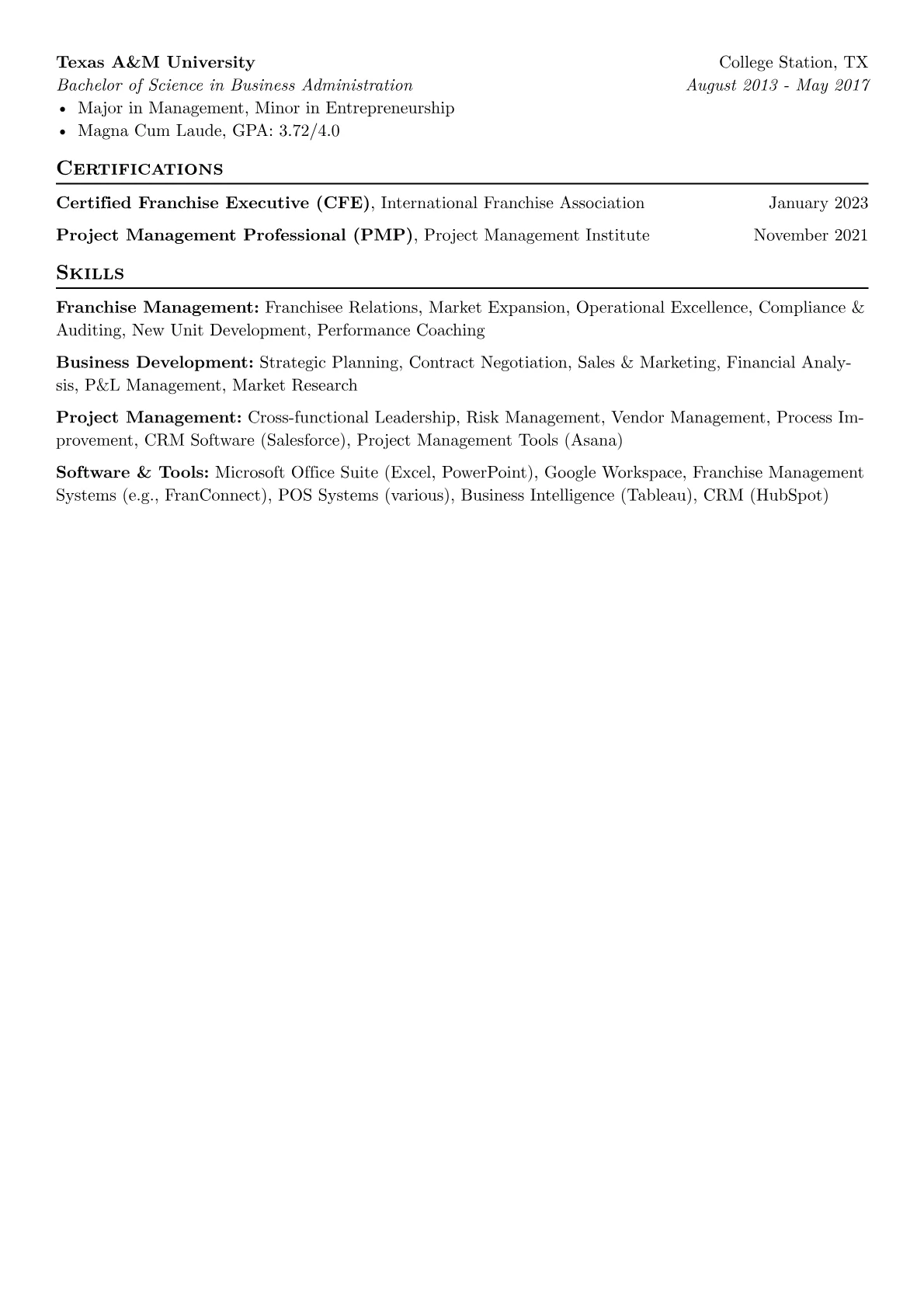 Franchise Manager version - Page 2