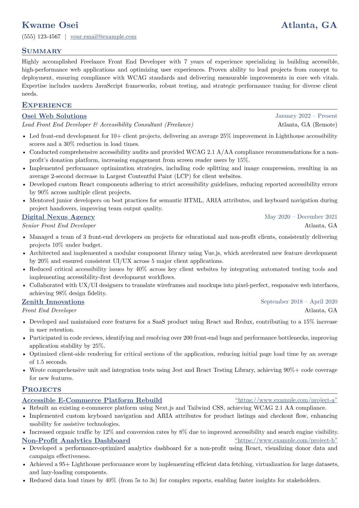 Front-End Development version - Page 1