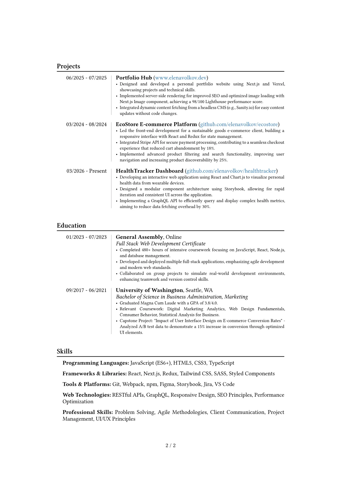 Career changer version - Page 2