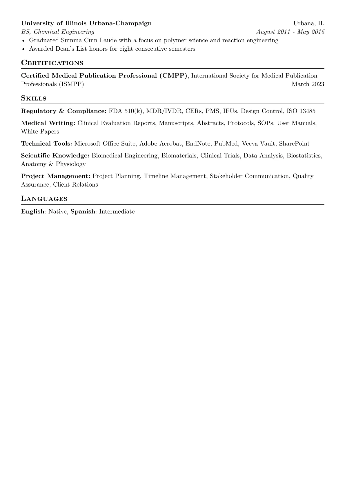 Freelance Medical Writer resume example, Freelance Medical Writer, page 2