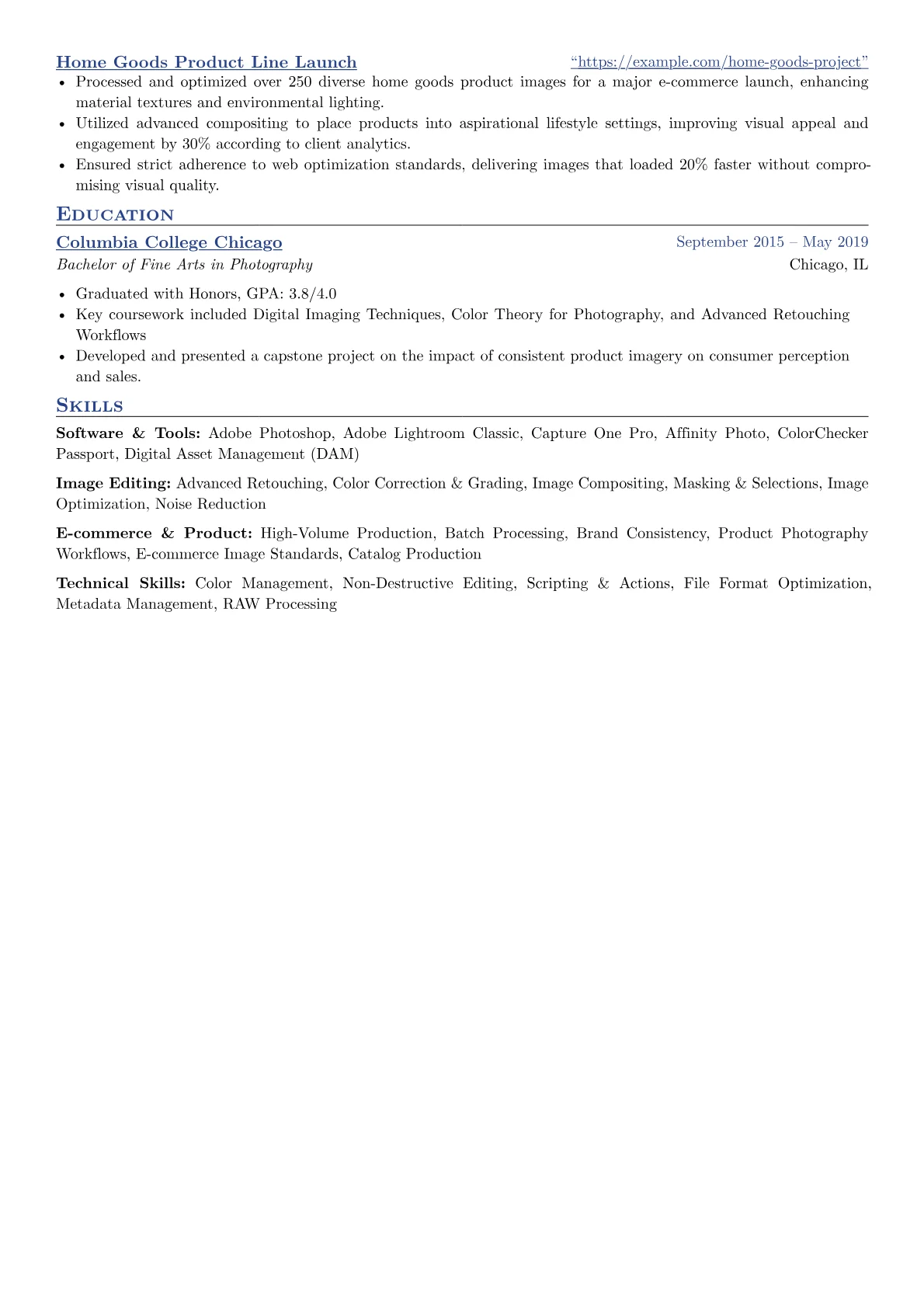 Freelance Photo Editor resume example, Freelance Photo Editor, page 2