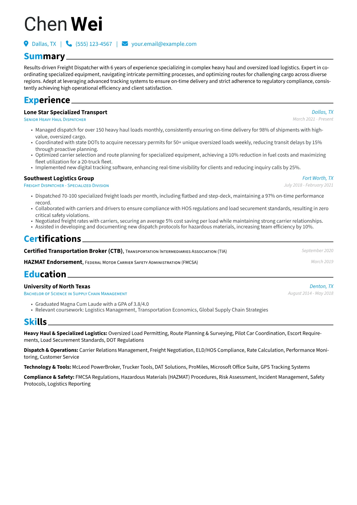 Freight Dispatcher version - Page 1