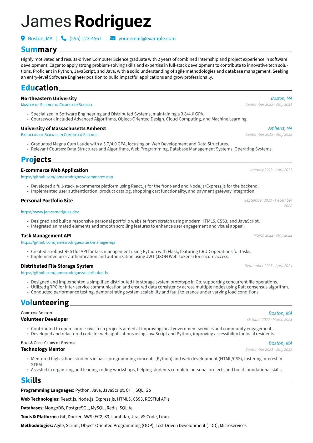 Fresher Software Engineer version - Page 1