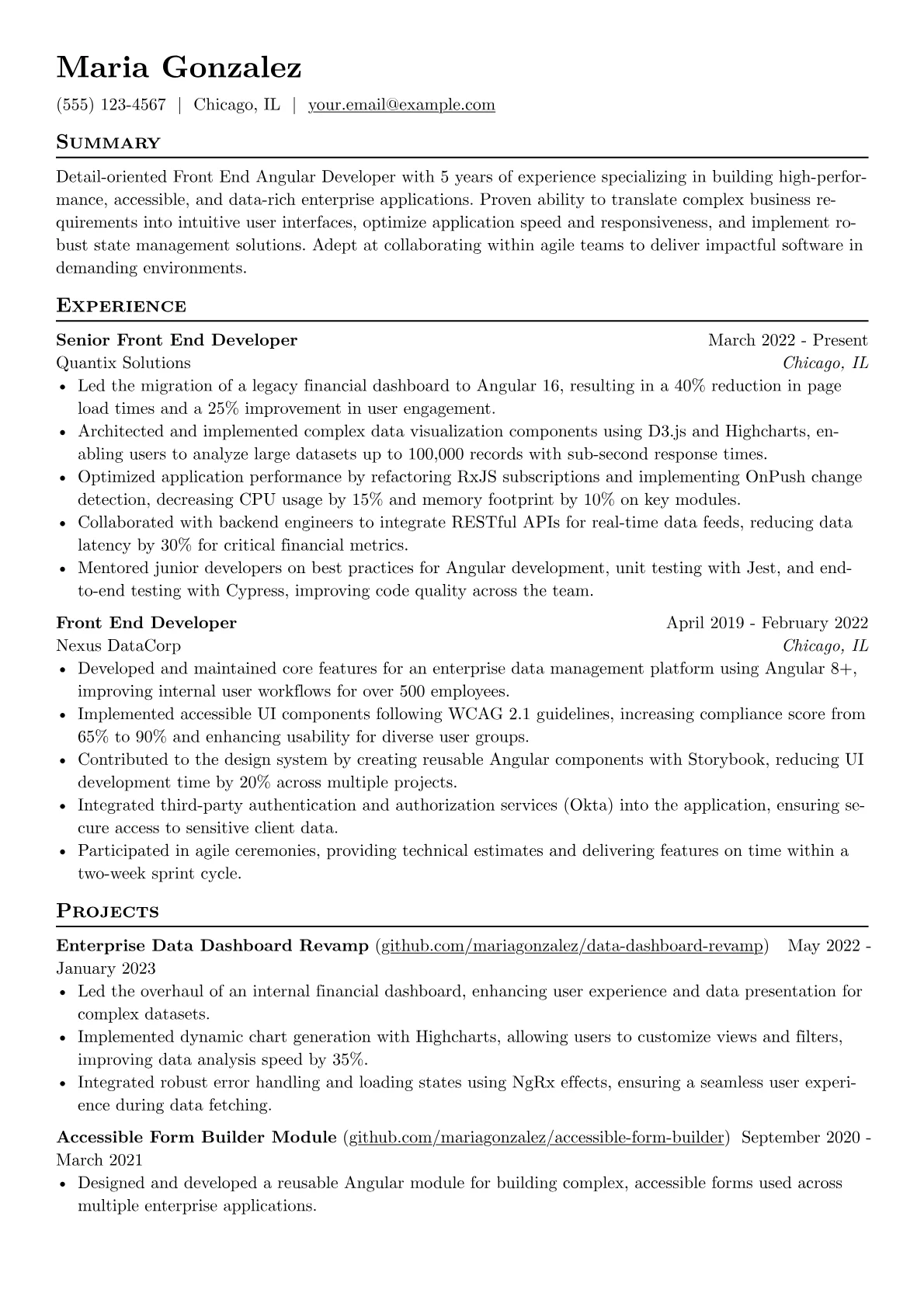 Front End Angular version - Page 1