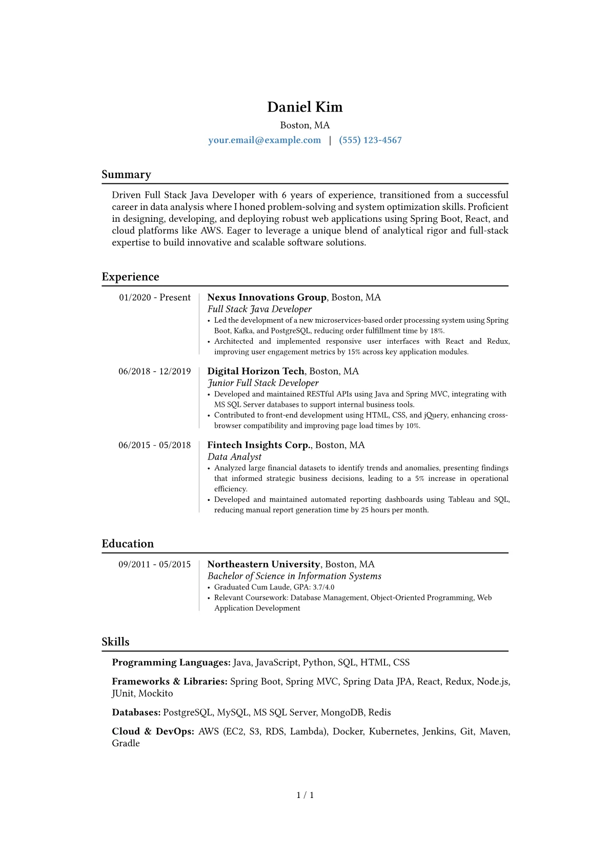 Career changer version - Page 1