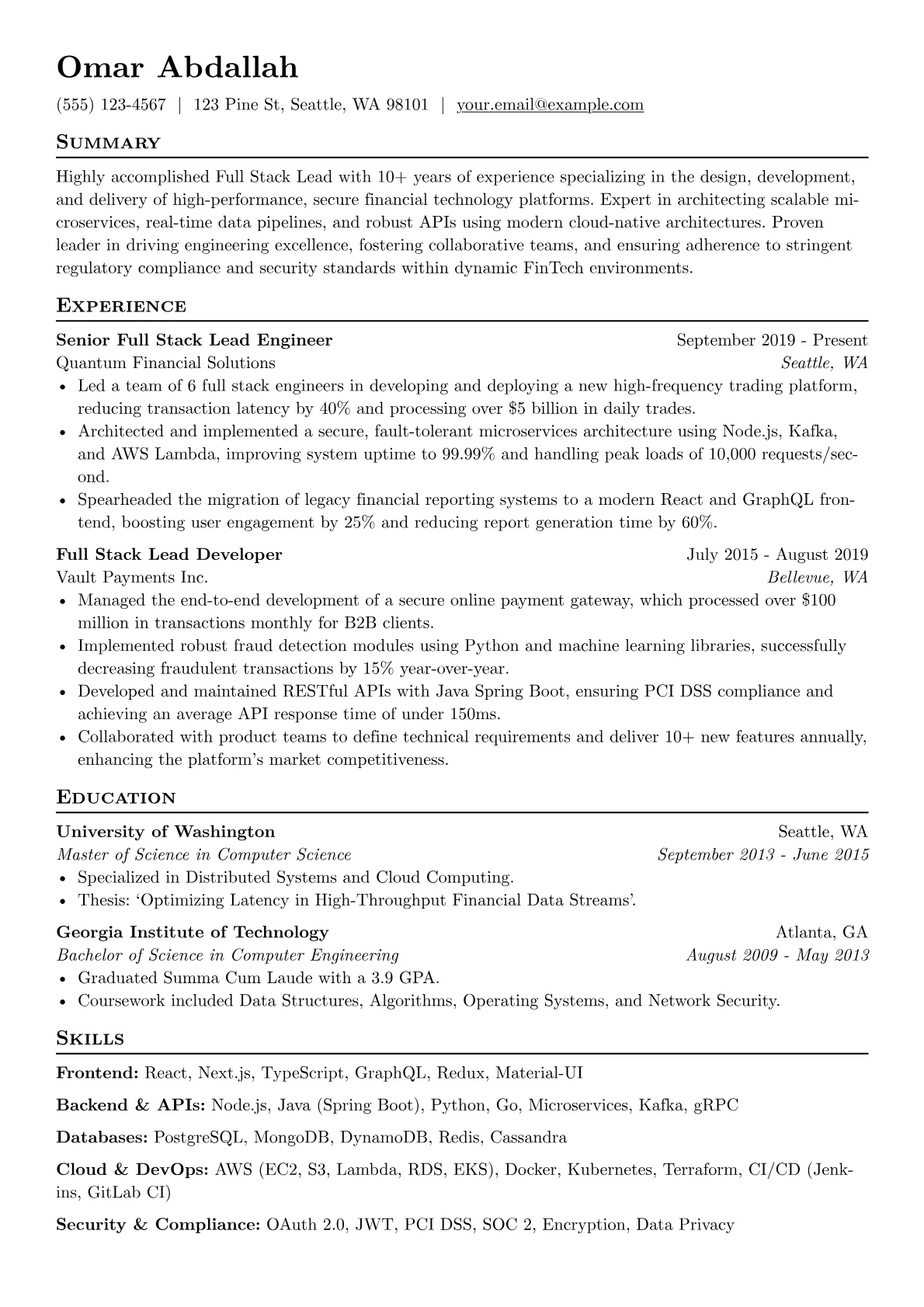 FinTech Lead version - Page 1