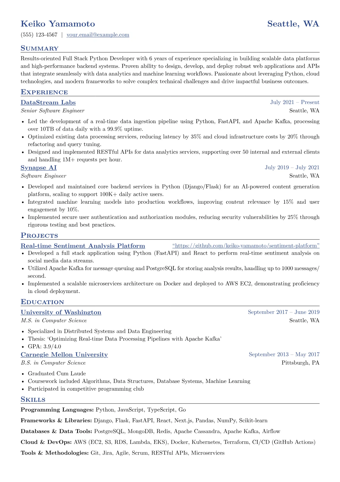 Full Stack Python version - Page 1