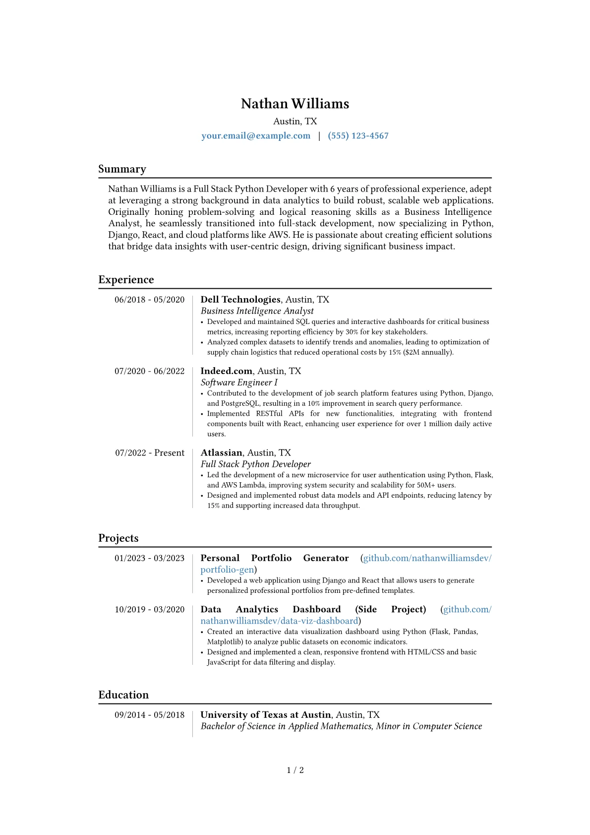 Career changer version - Page 1