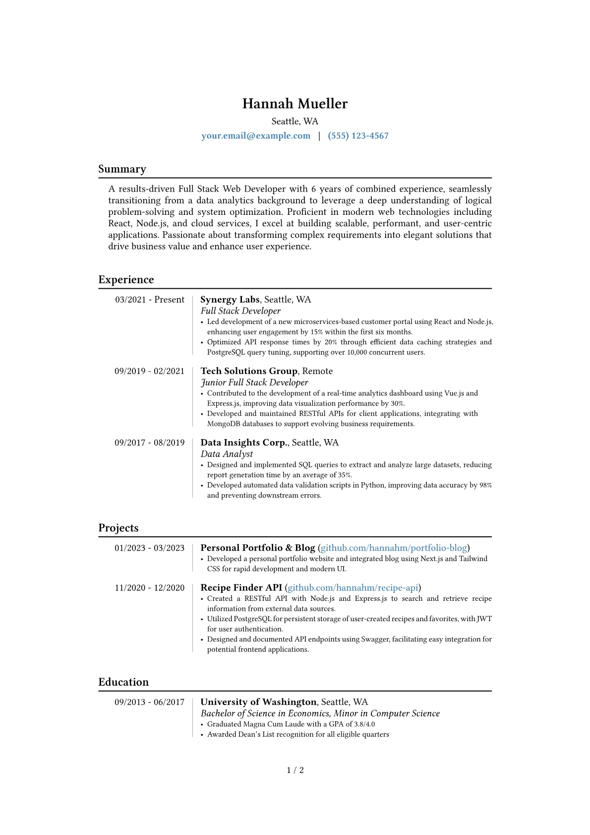 Career changer version - Page 1