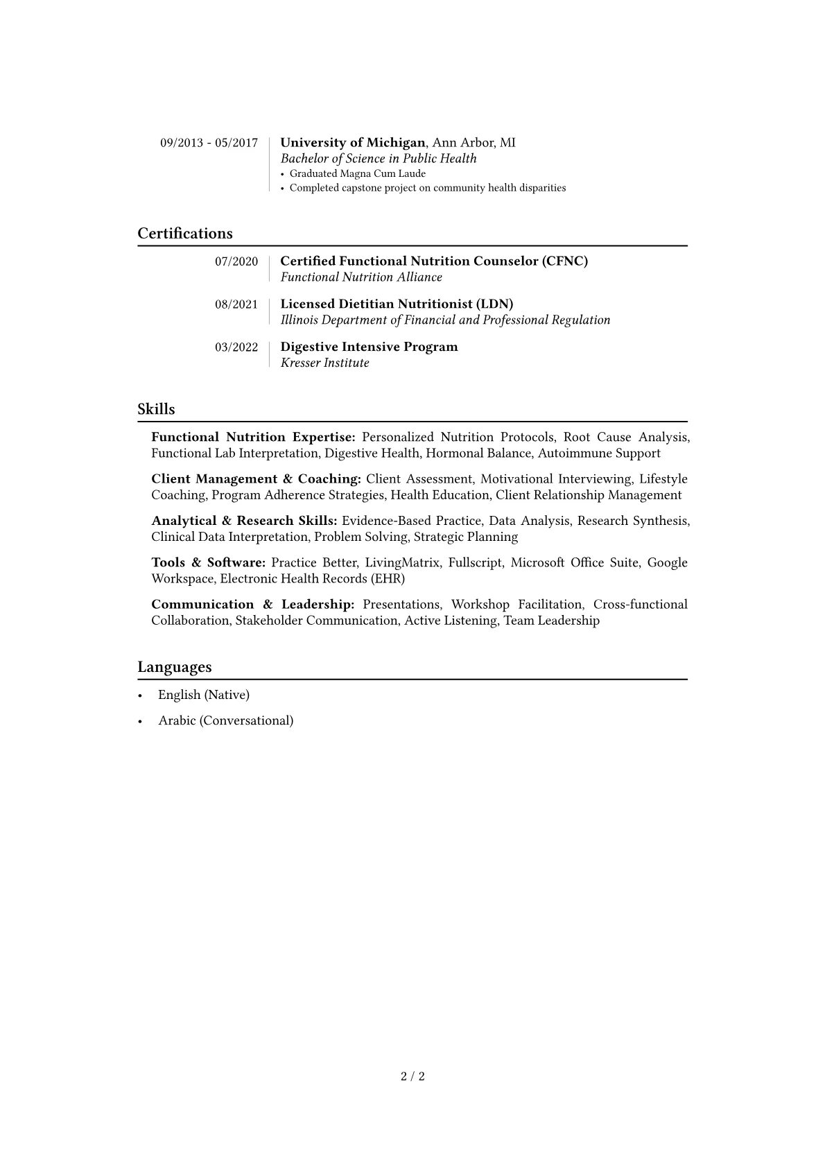 Career changer version - Page 2