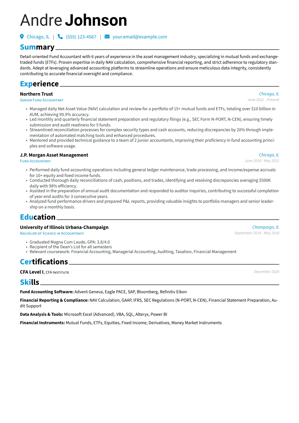 Fund Accountant version - Page 1