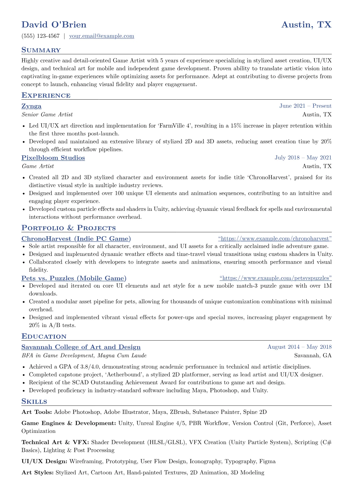 Game Artist version - Page 1