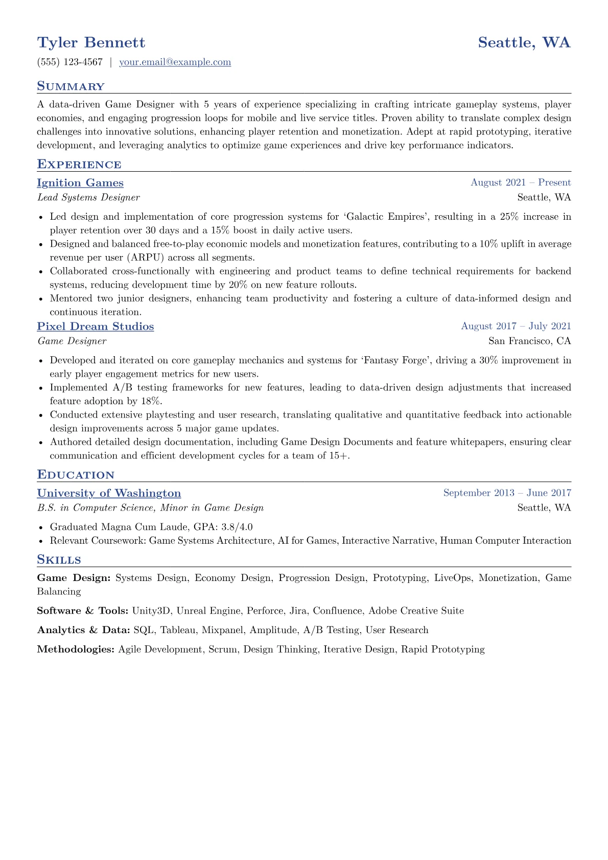 Game Design version - Page 1