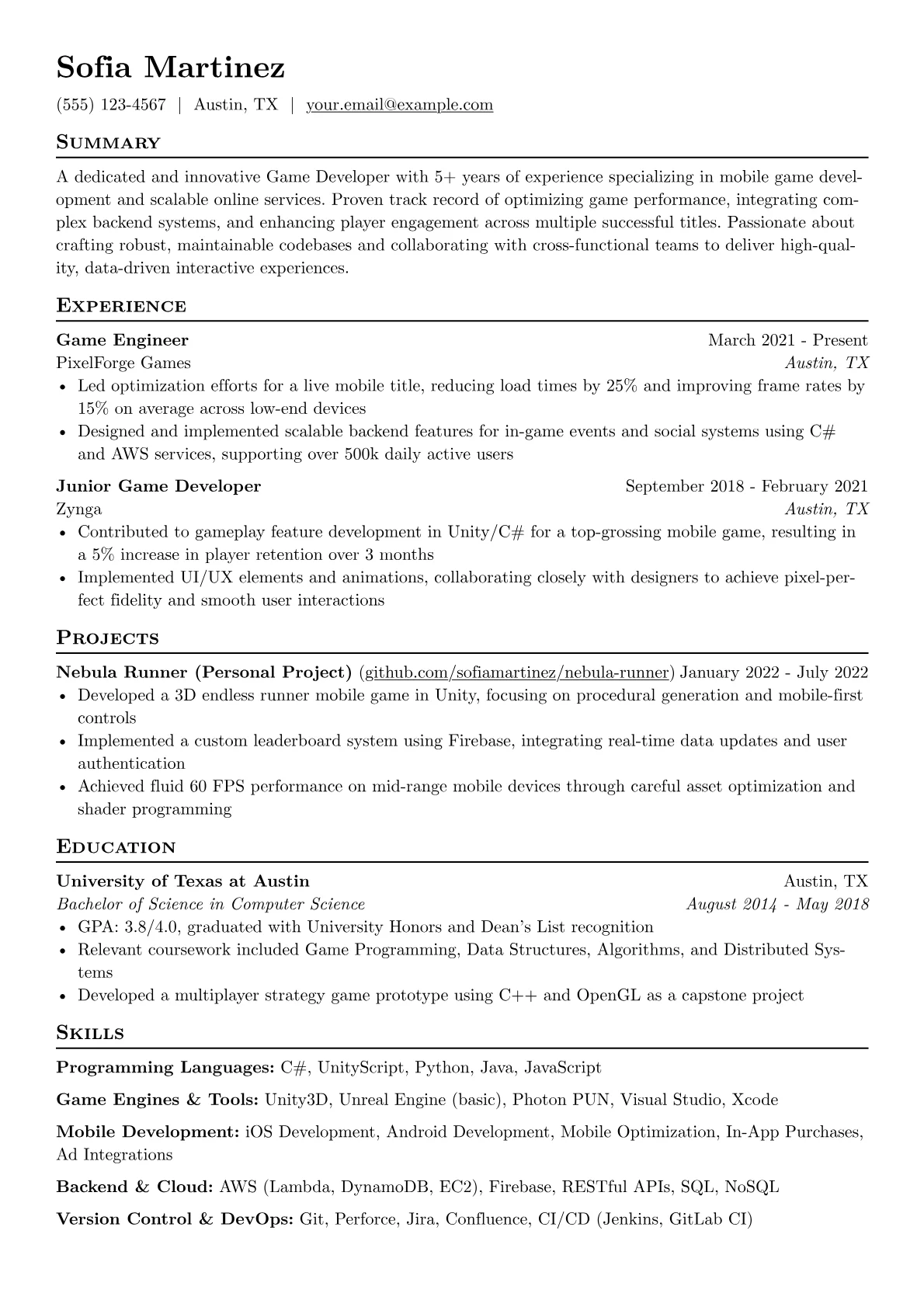 Mobile & Backend Game version - Page 1