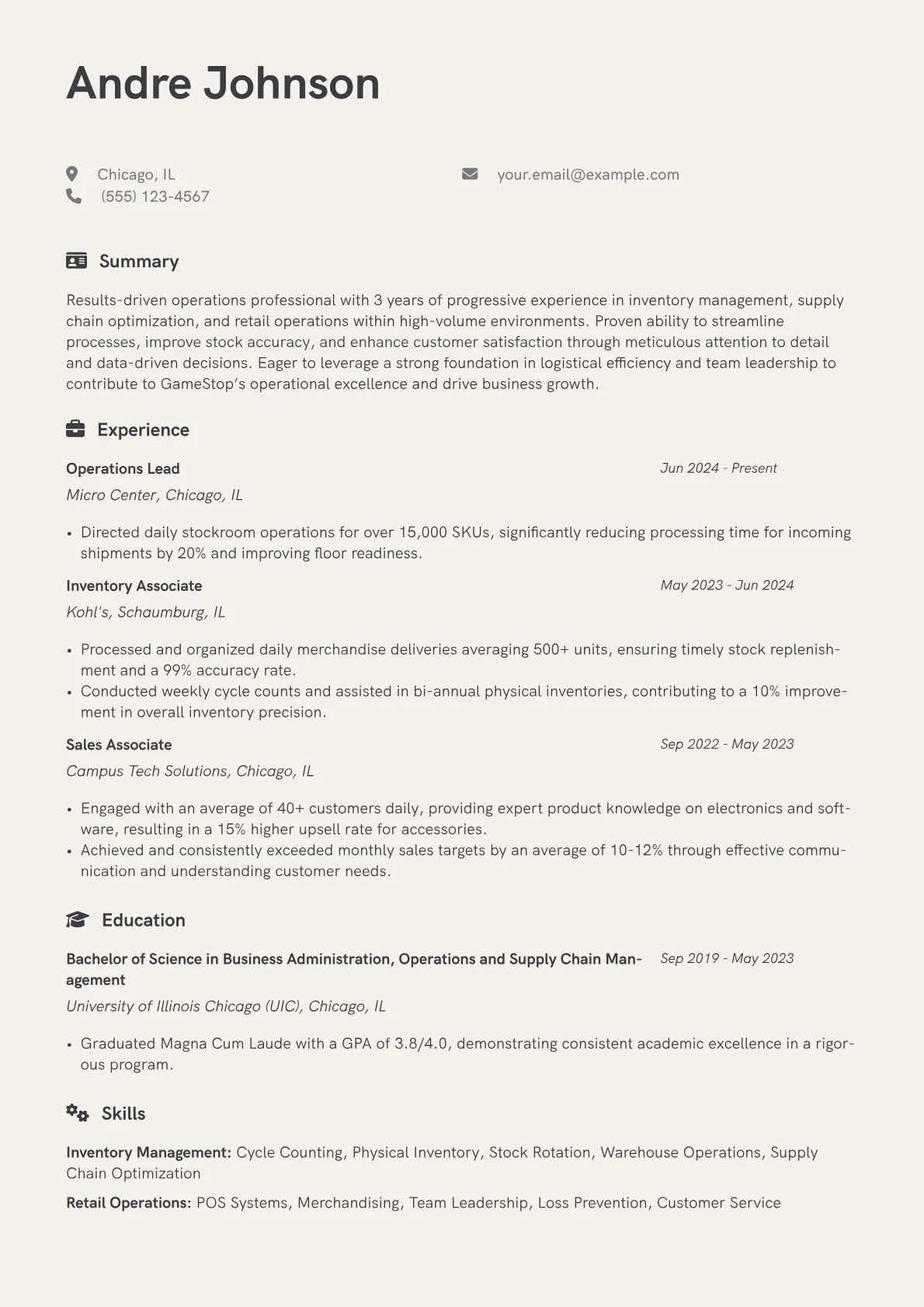 Operations Specialist version - Page 1