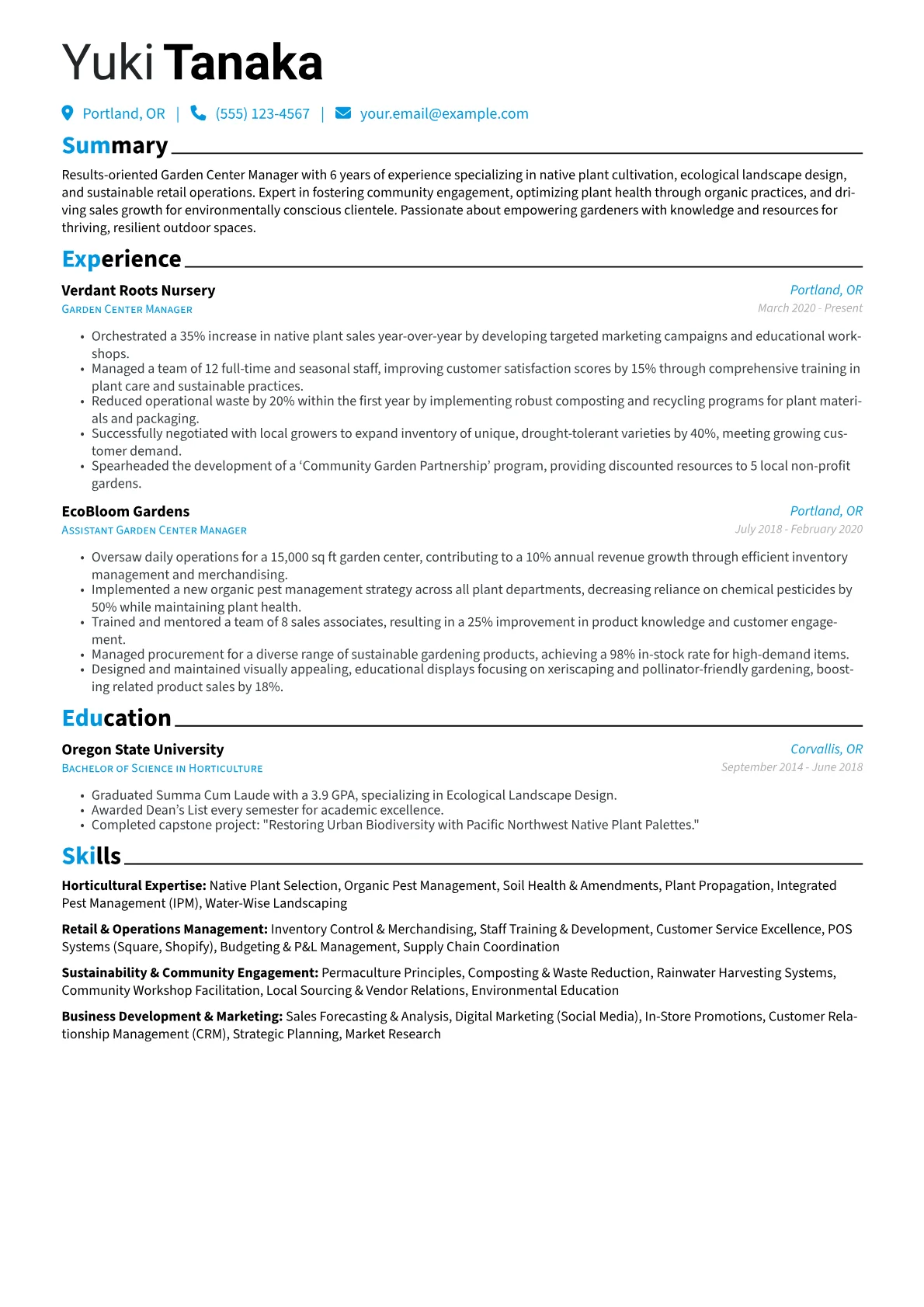 Horticultural Expertise version - Page 1