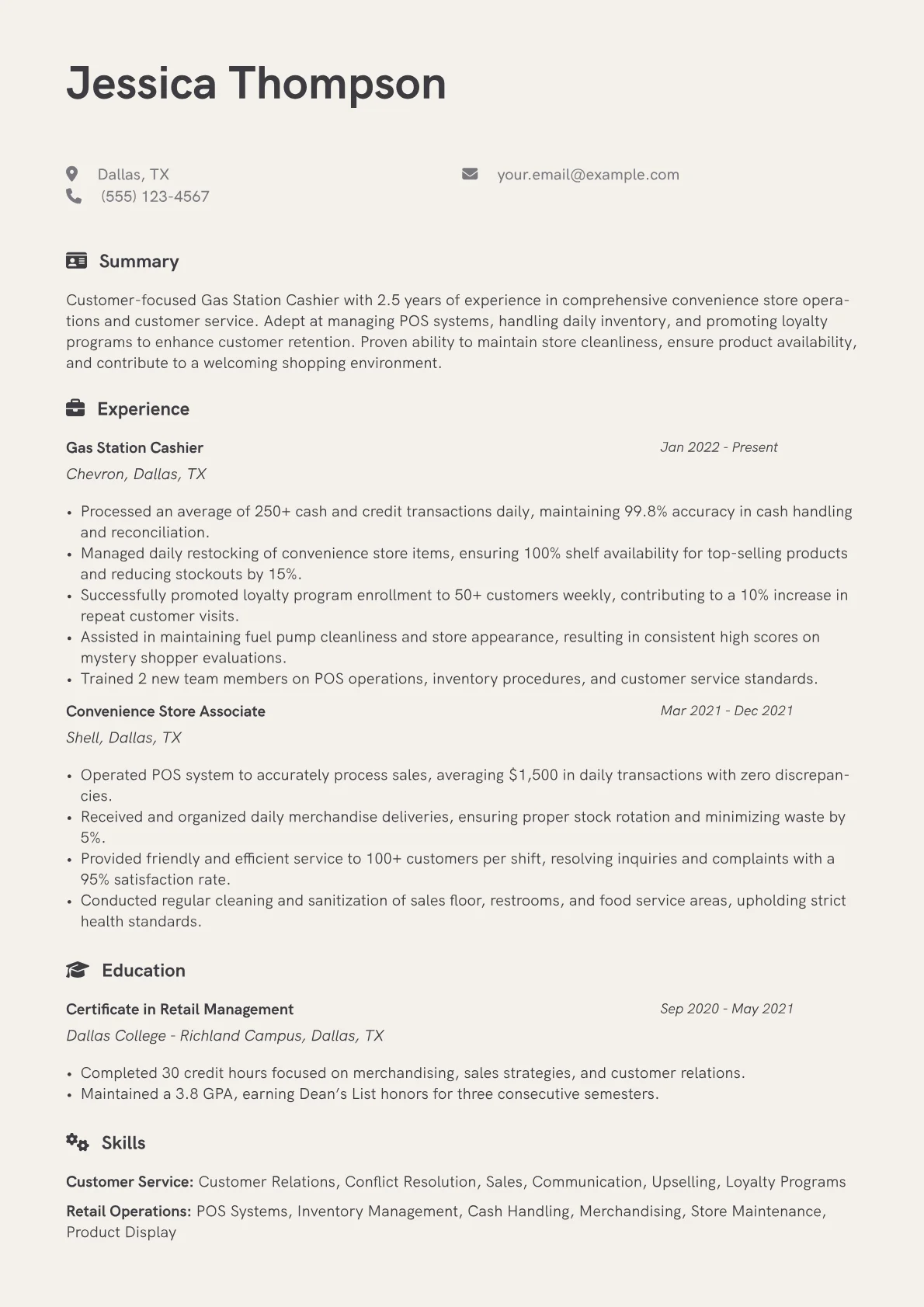Gas Station Cashier version - Page 1