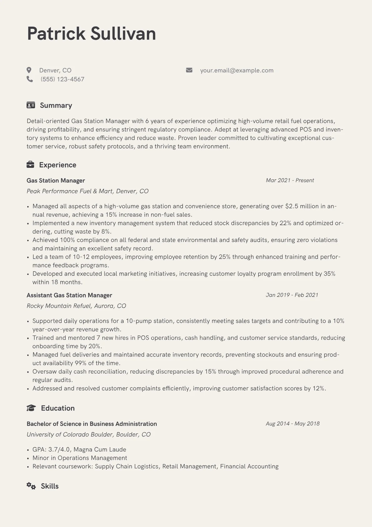 Operations Management version - Page 1