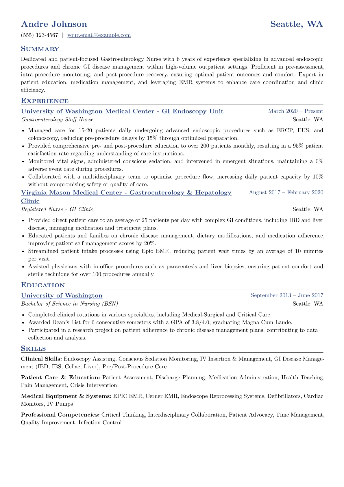Gastroenterology Nurse version - Page 1
