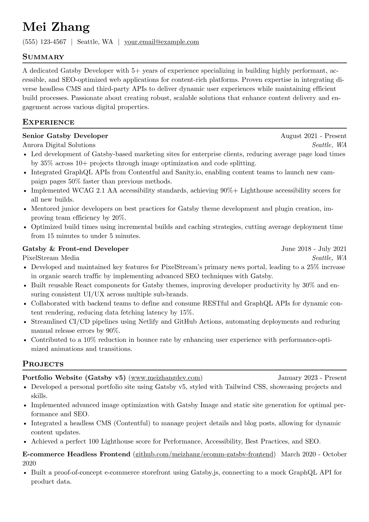 Gatsby Developer version - Page 1