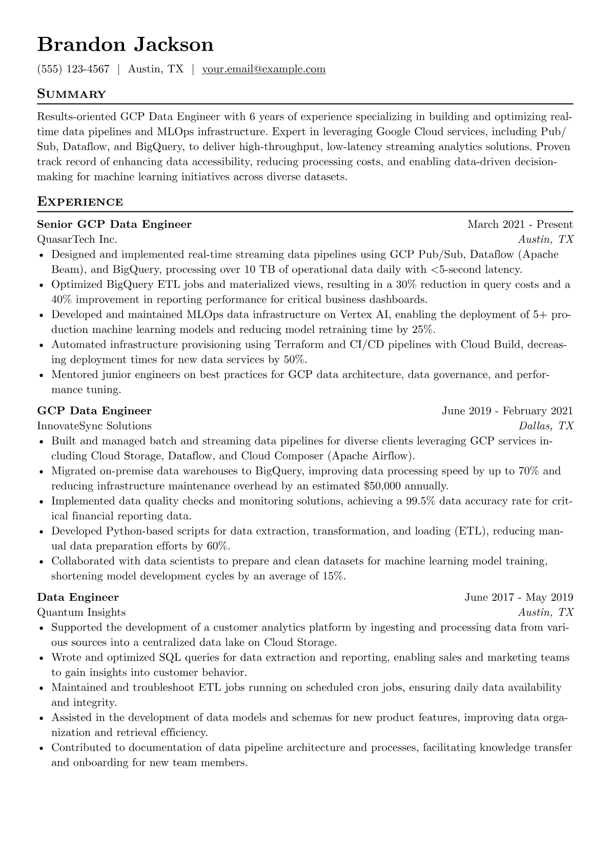 GCP Real-time & MLOps version - Page 1