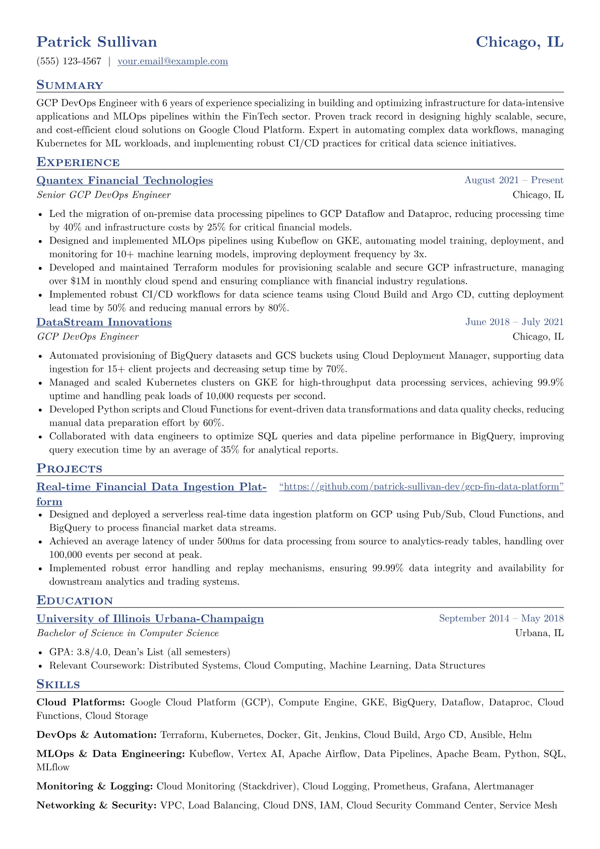GCP DevOps Engineer version - Page 1