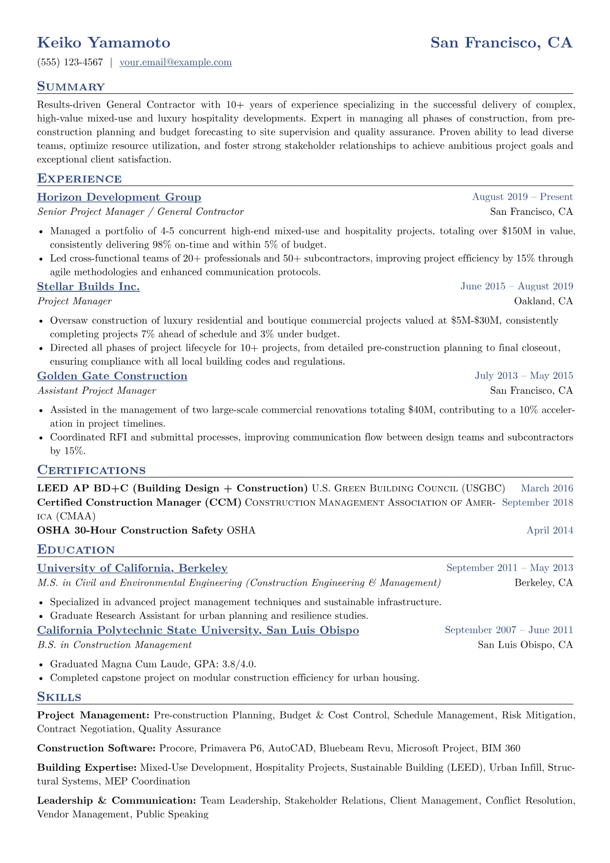 Project Management version - Page 1