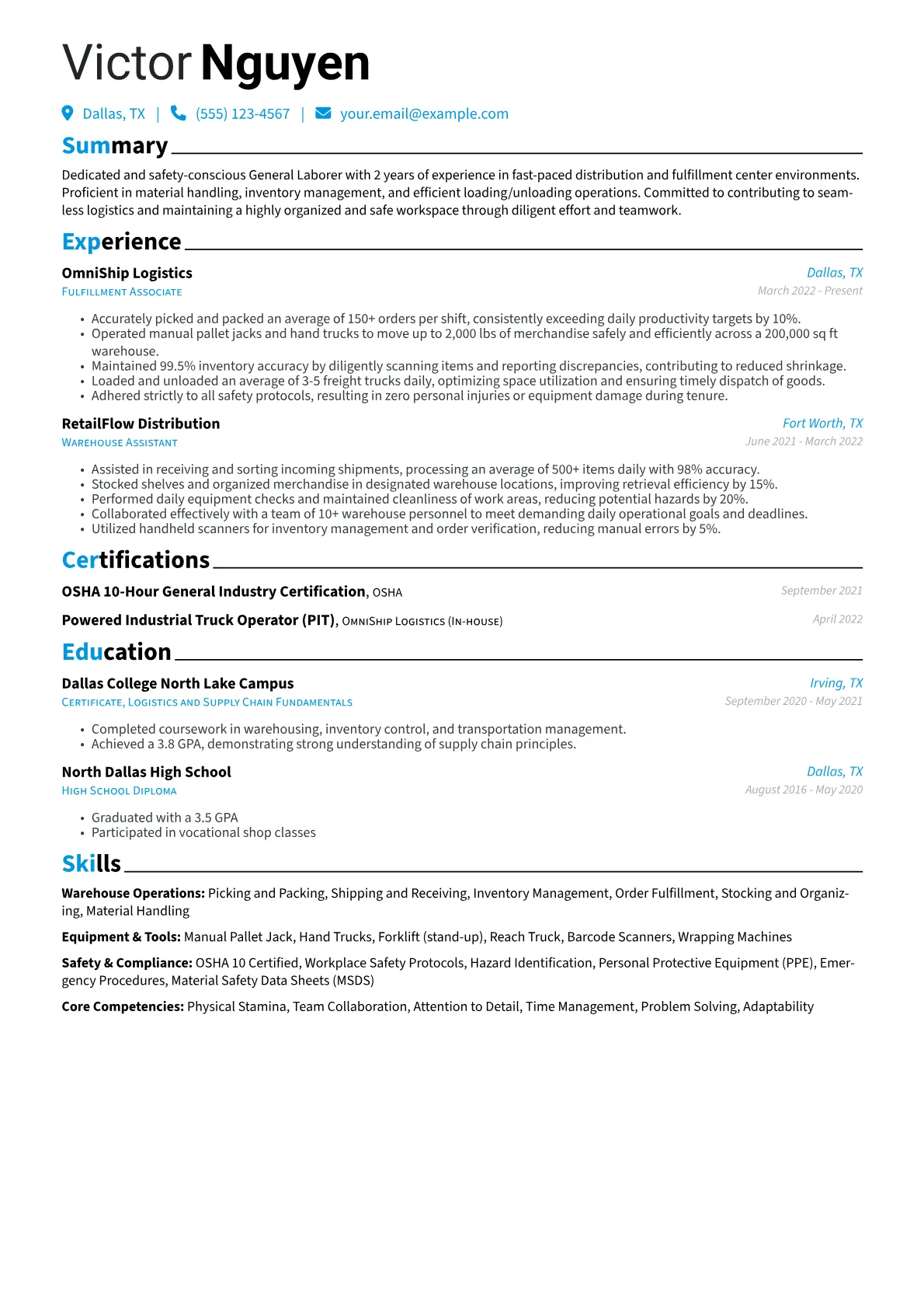 Warehouse/Logistics version - Page 1