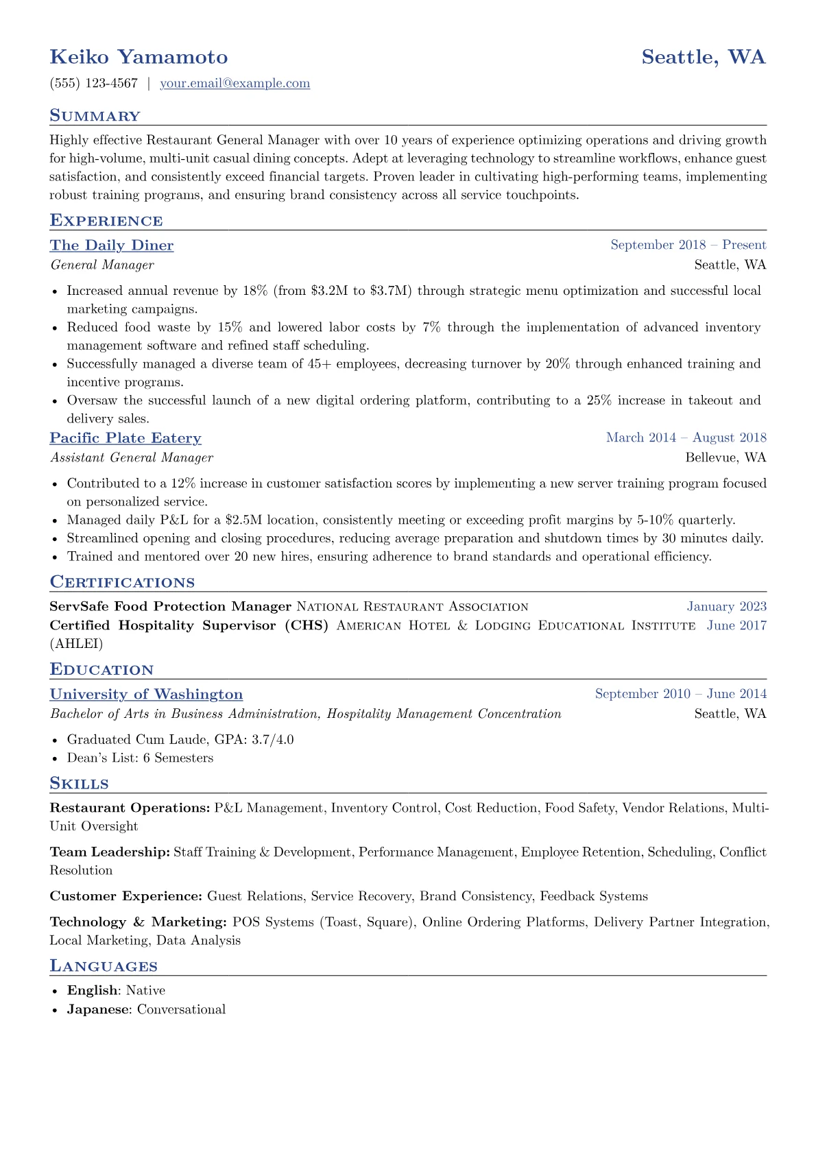Casual Dining version - Page 1