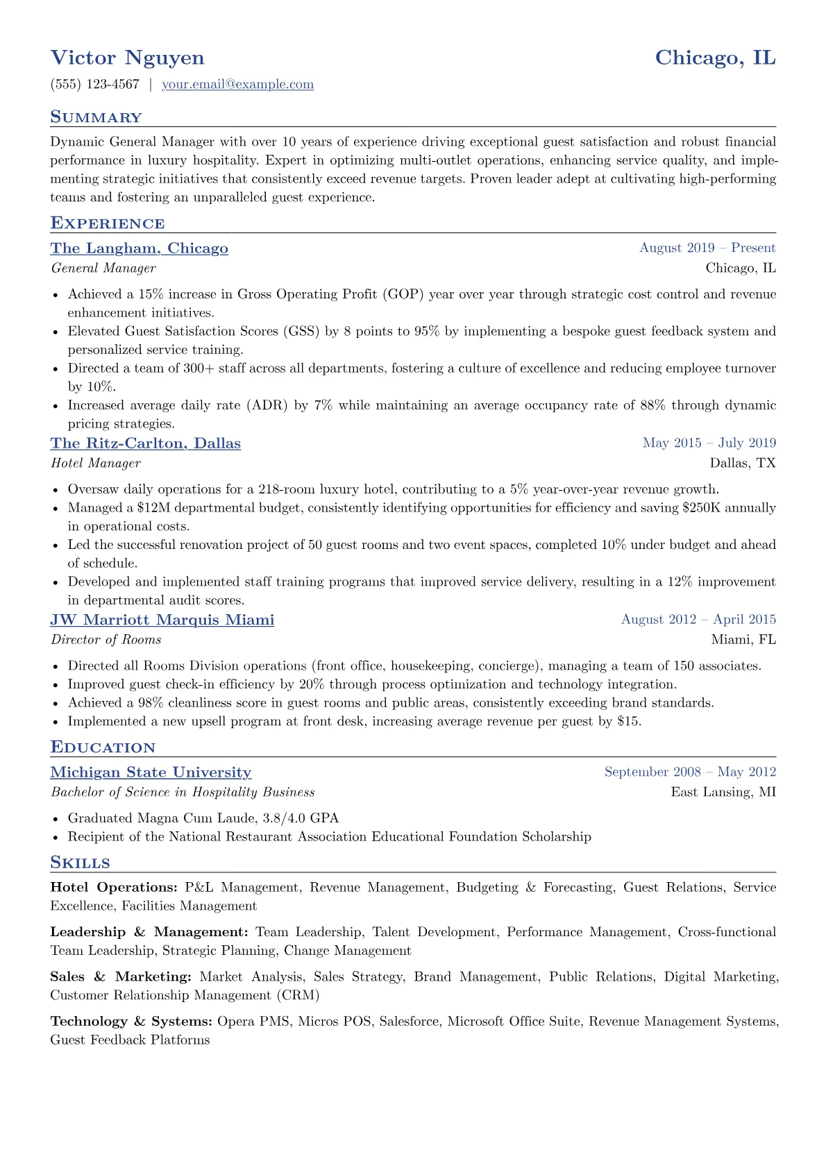General Manager version - Page 1