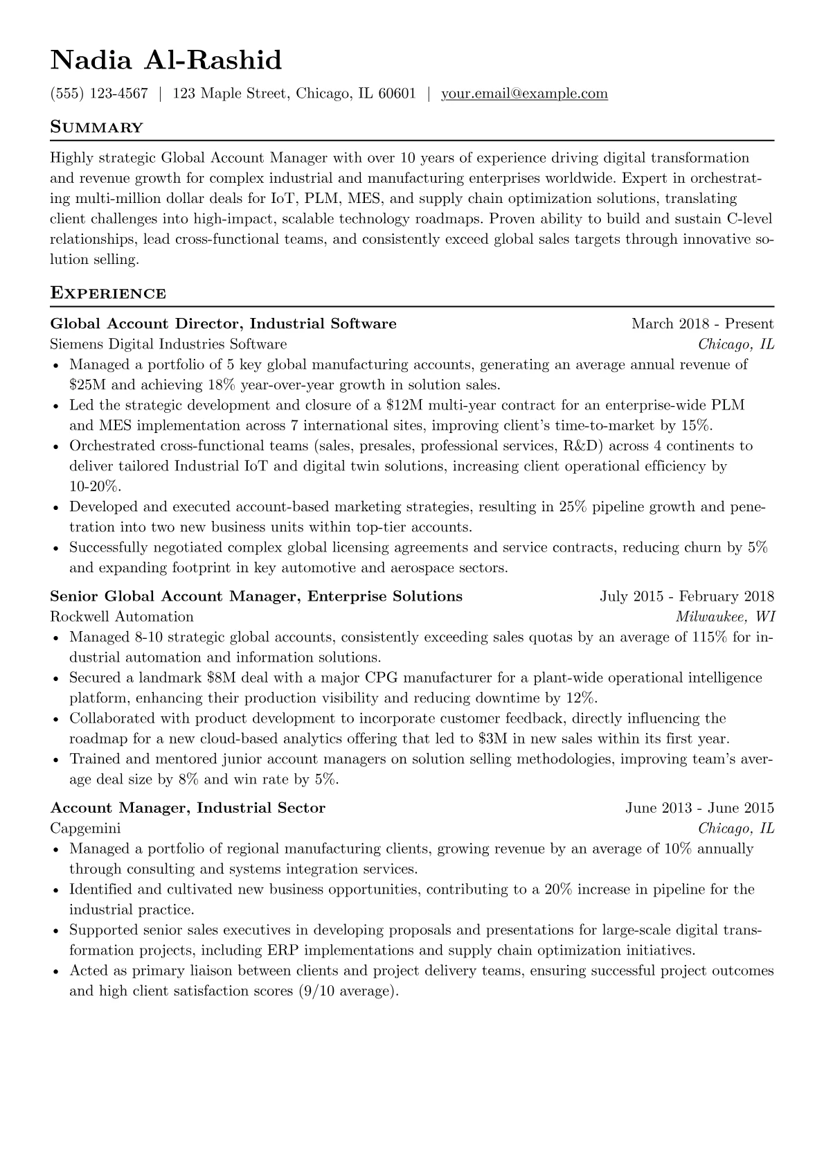 Global Account Manager version - Page 1