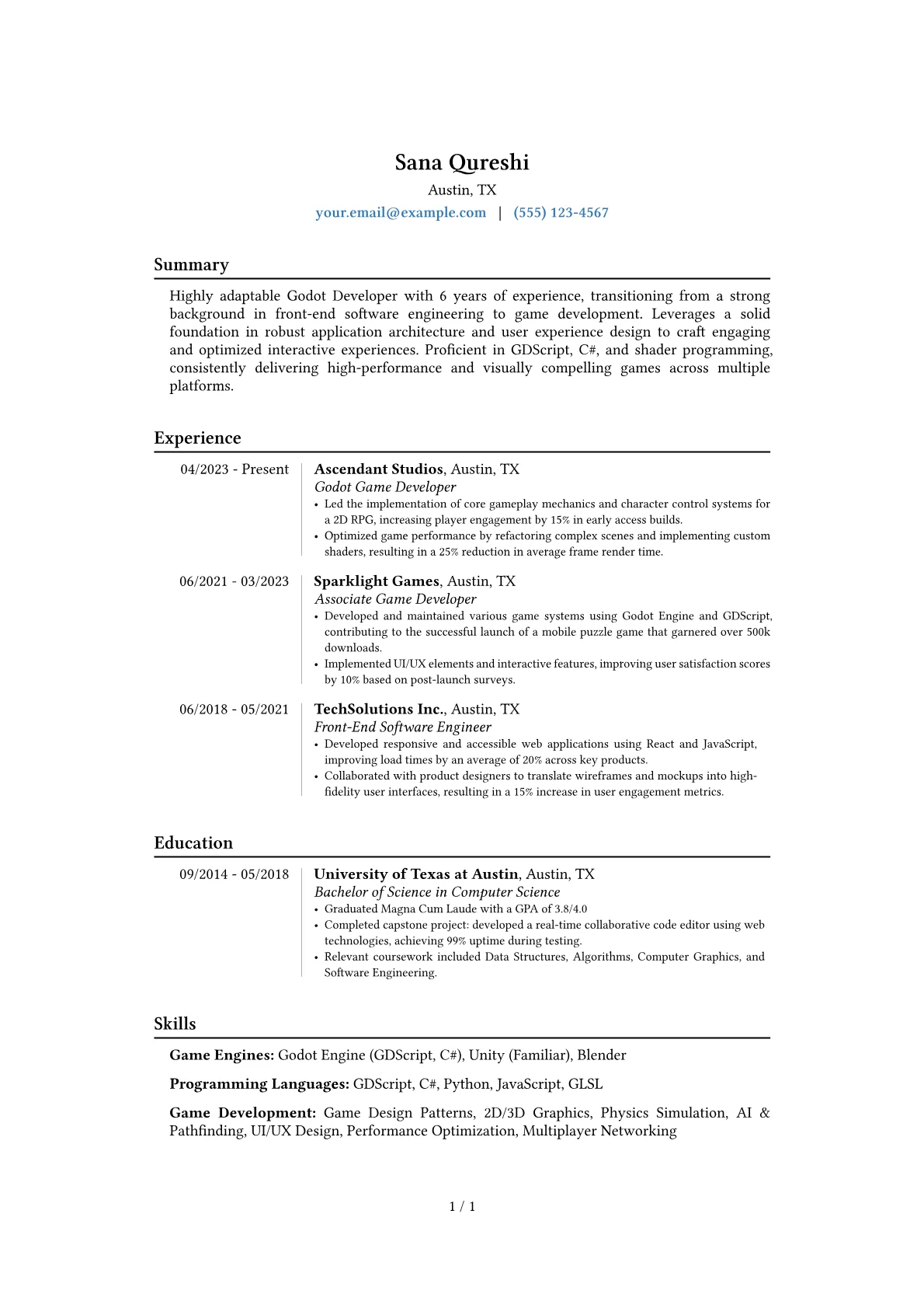 Career changer version - Page 1