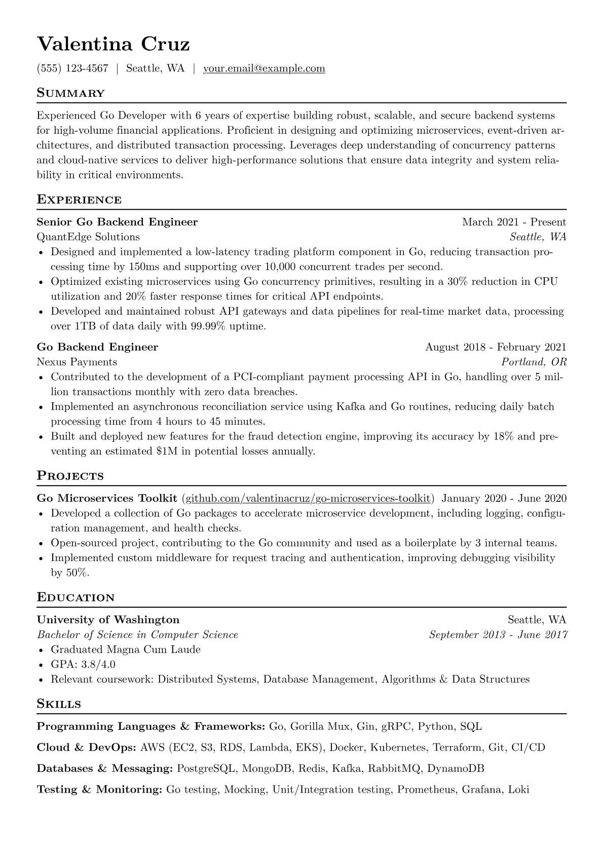 Go Developer - FinTech version - Page 1