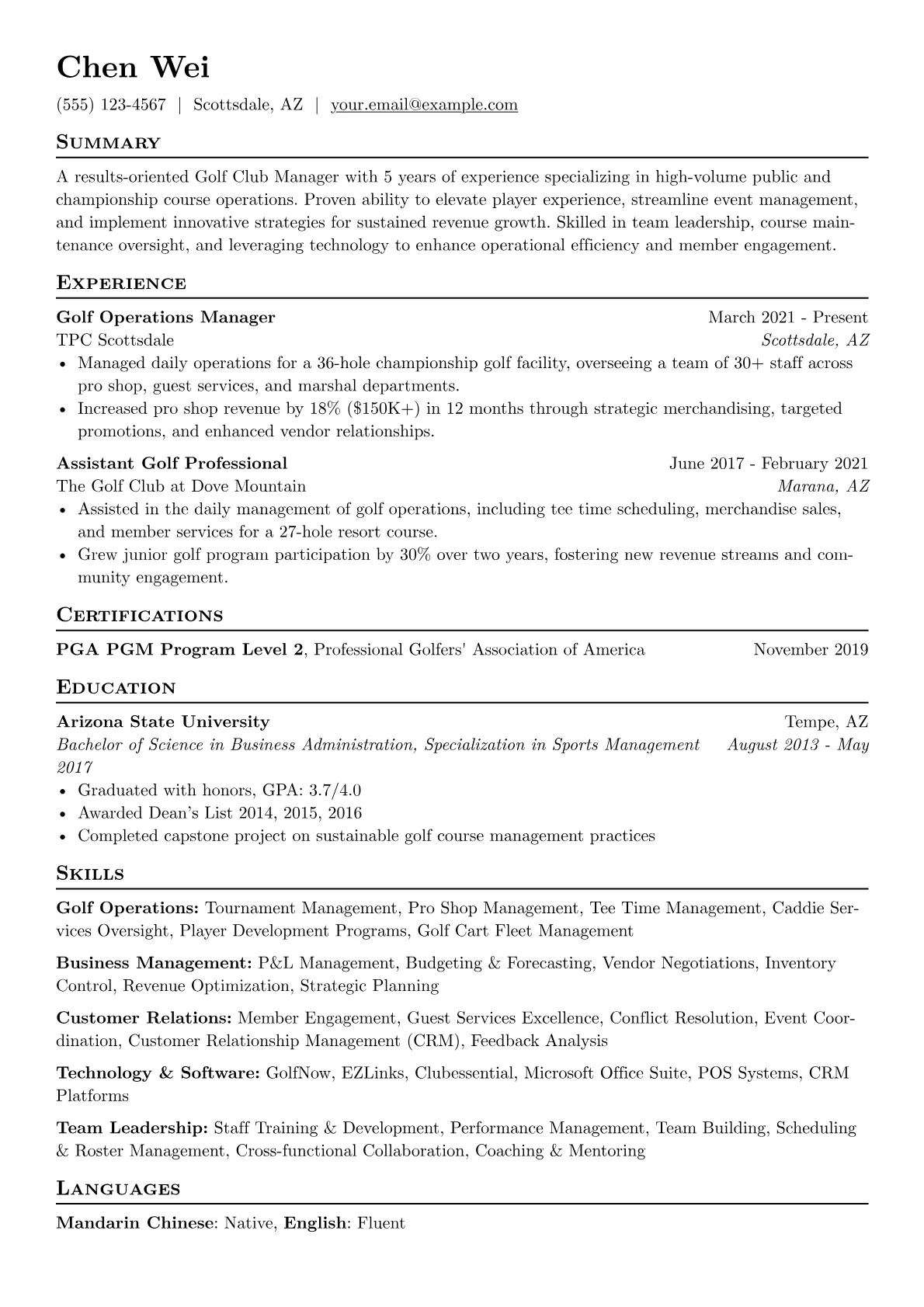 Championship Course version - Page 1