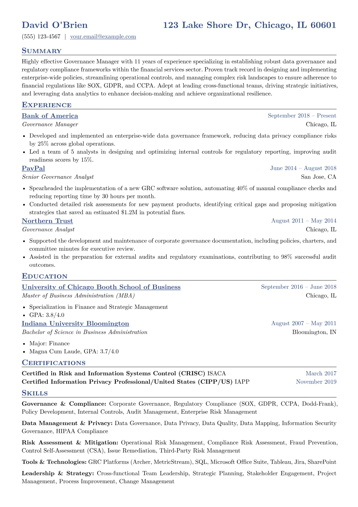 Governance & Compliance version - Page 1