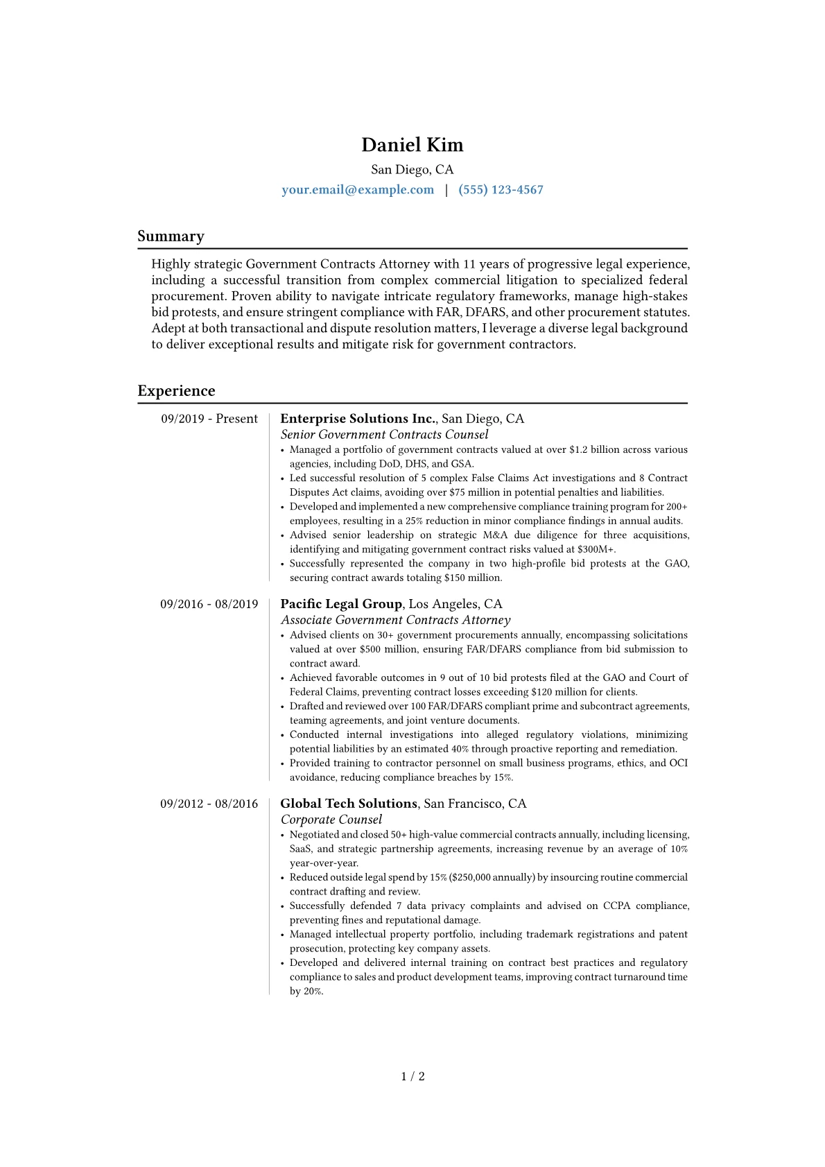 Career changer version - Page 1