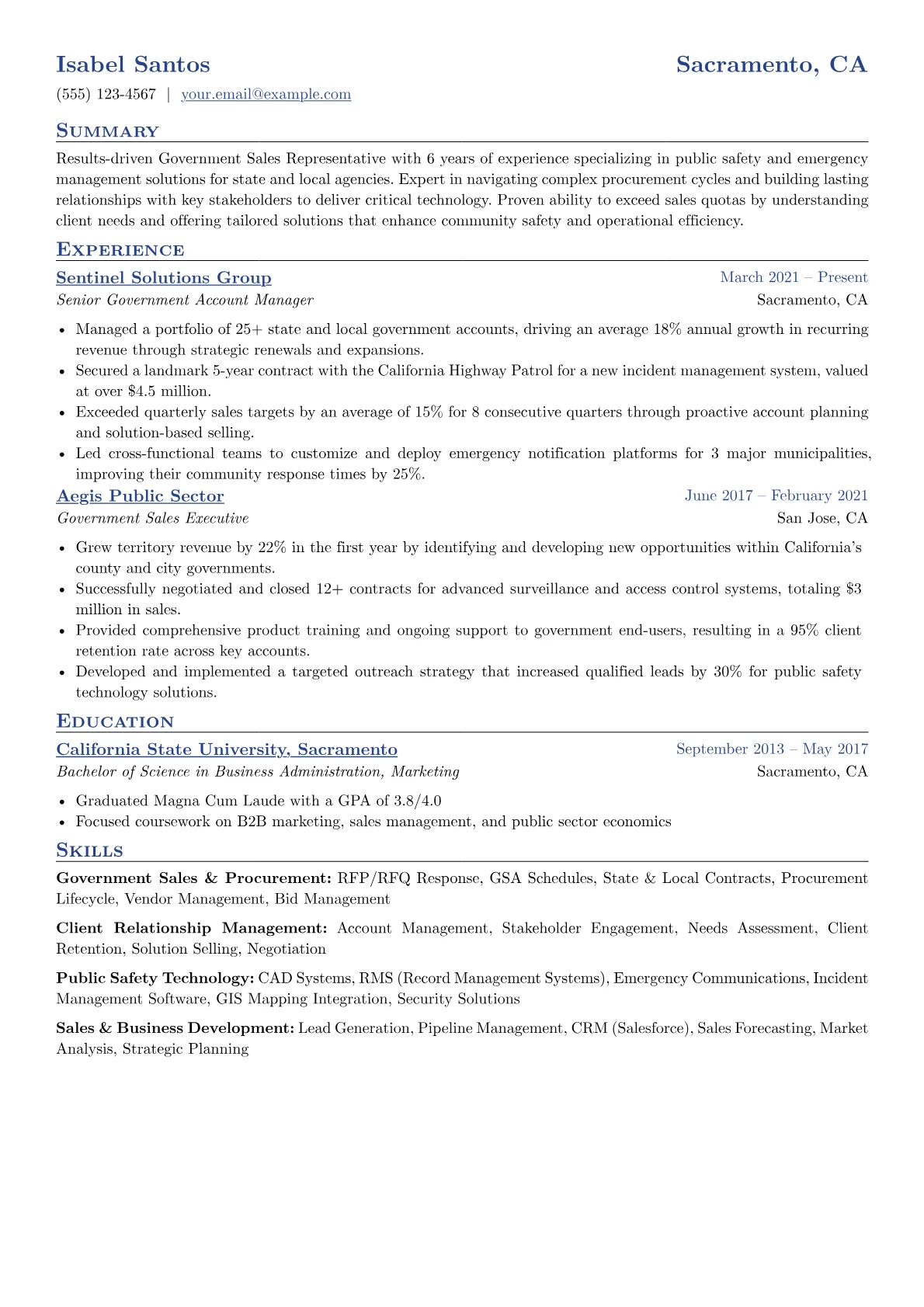 Government Sales version - Page 1