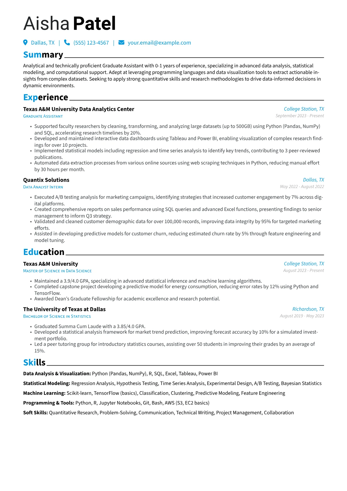 Graduate Assistant version - Page 1