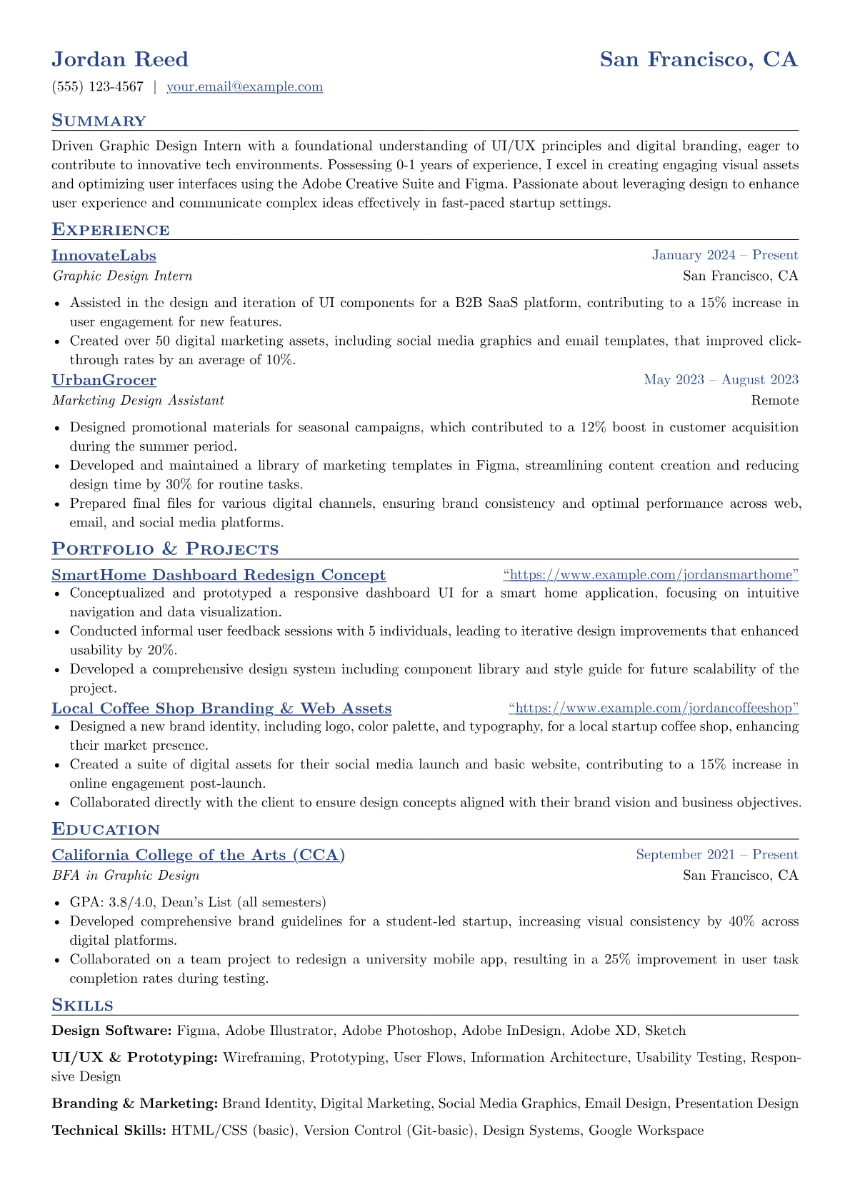 Graphic Design Intern version - Page 1