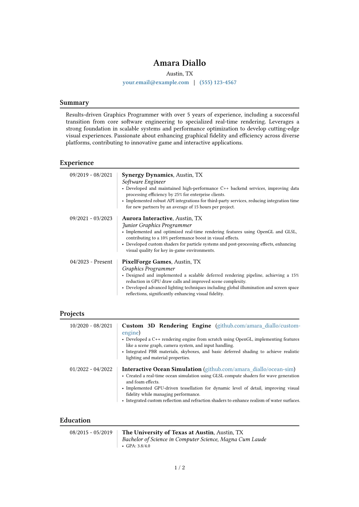 Career changer version - Page 1