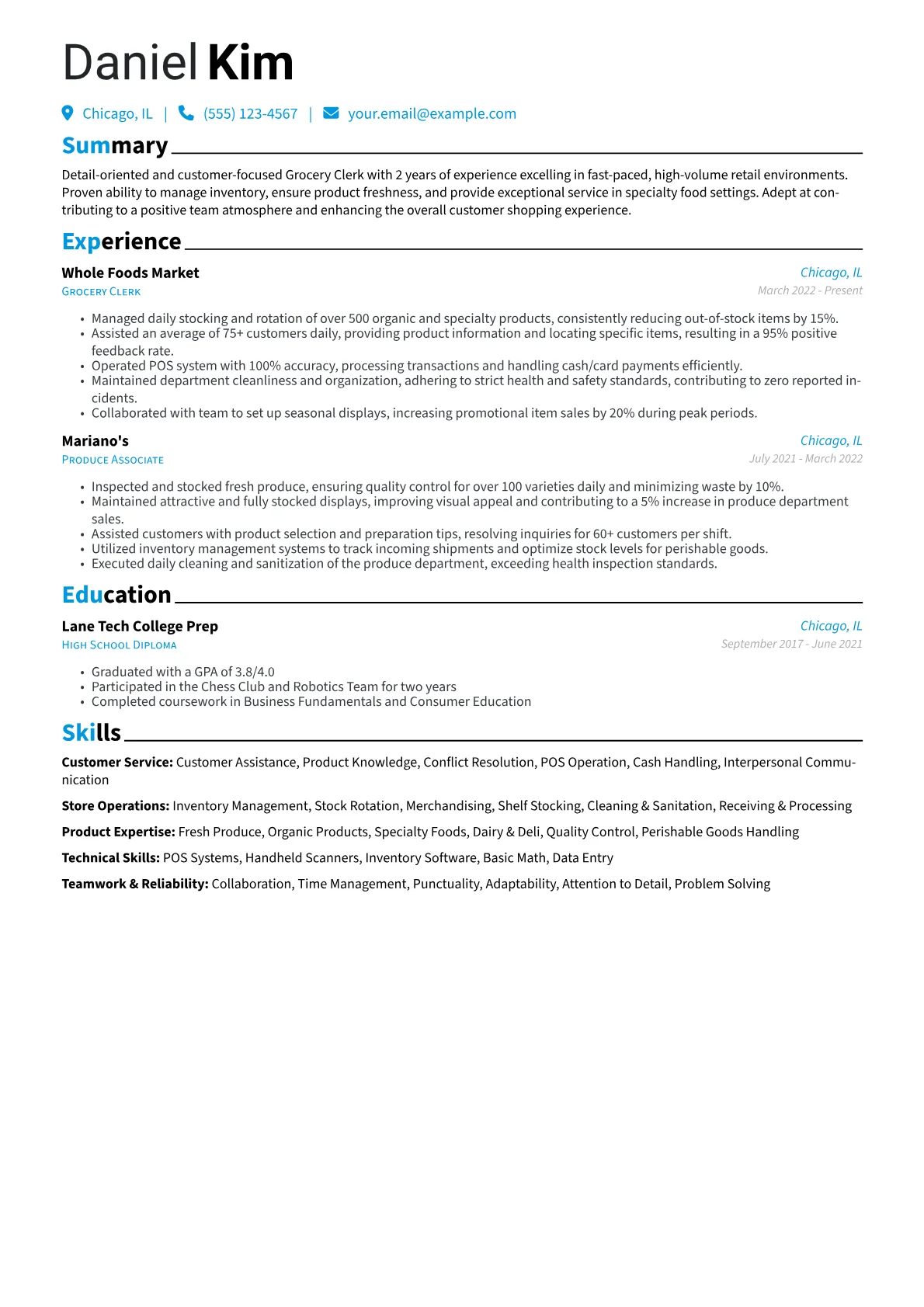 Grocery Clerk version - Page 1
