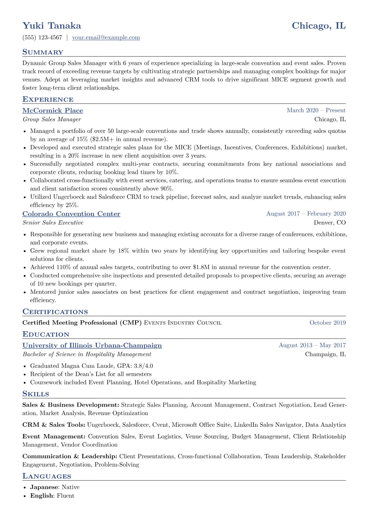 Convention Sales version - Page 1